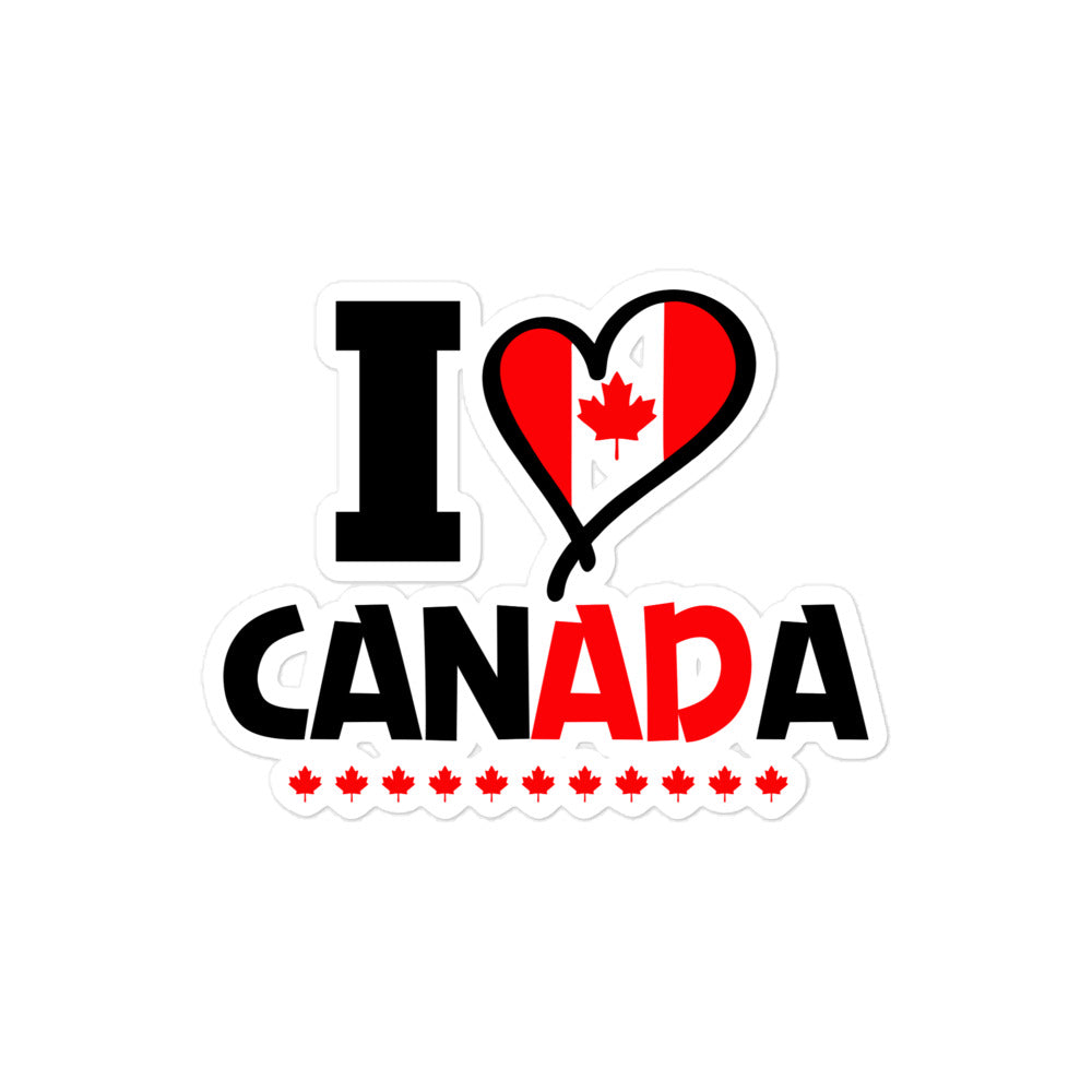 I LOVE CANADA - Bubble-free stickers