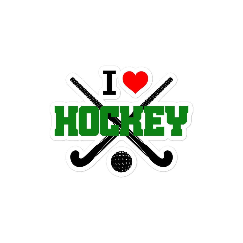 I LOVE HOCKEY - Bubble-free stickers