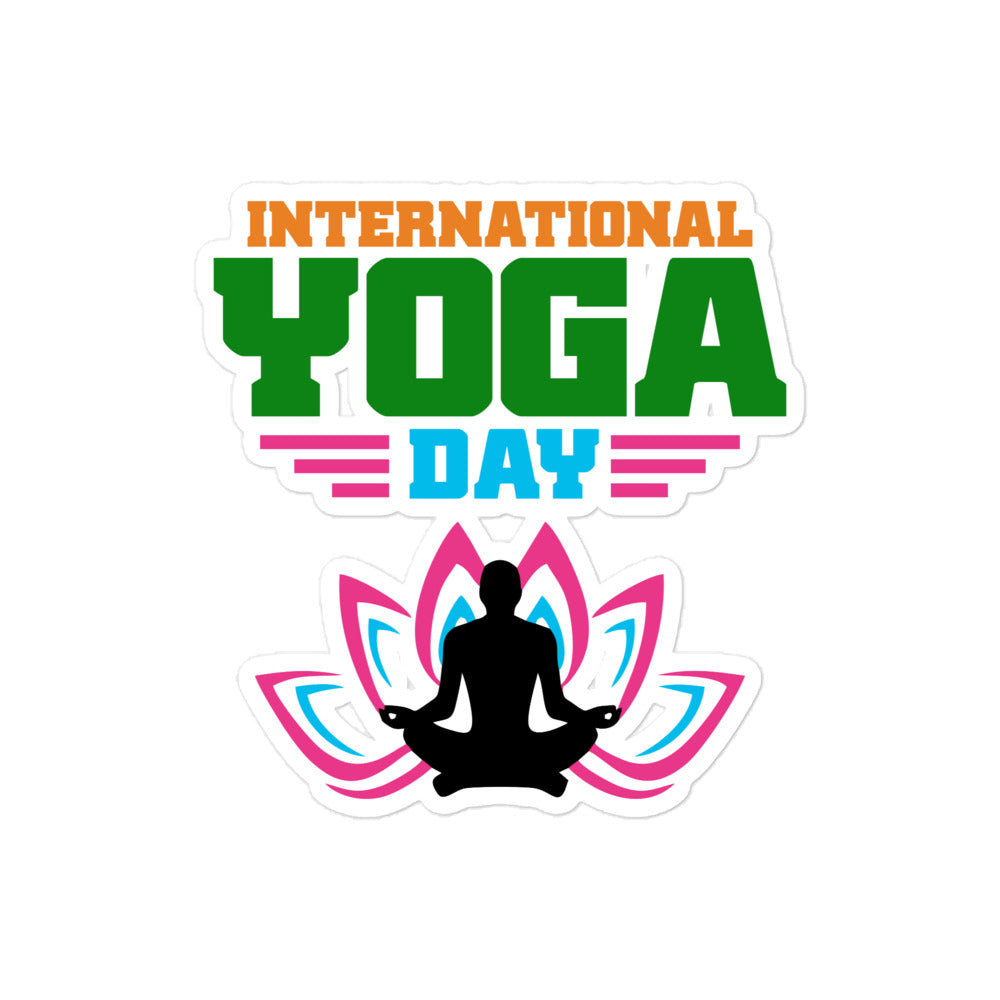 INTERNATIONAL YOGA DAY - Bubble-free stickers