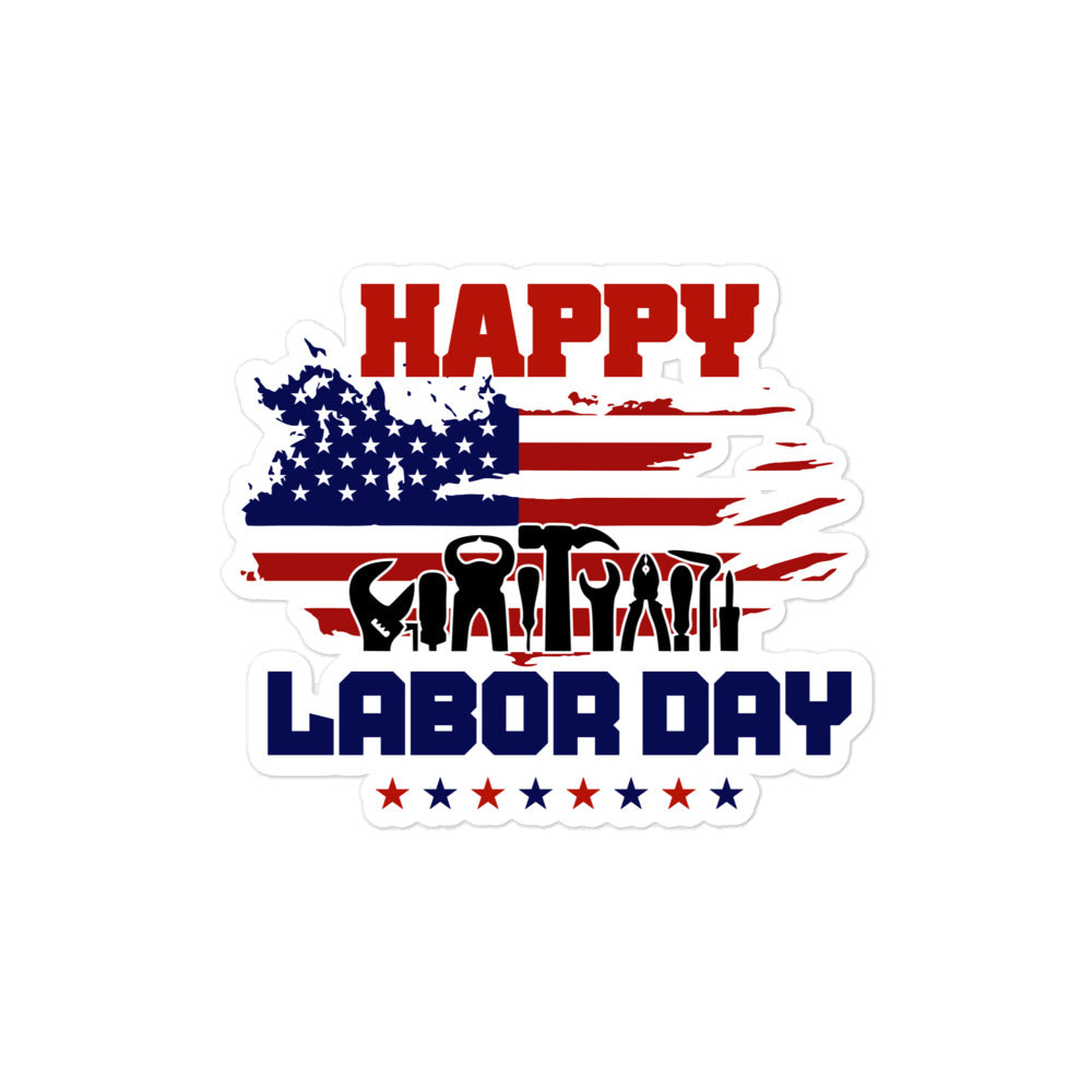 HAPPY LABOR DAY - Bubble-free stickers