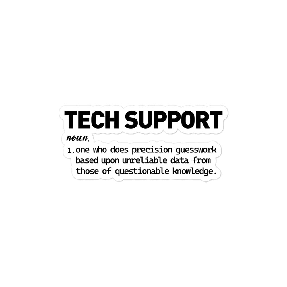 TECH SUPPORT - Bubble-free stickers