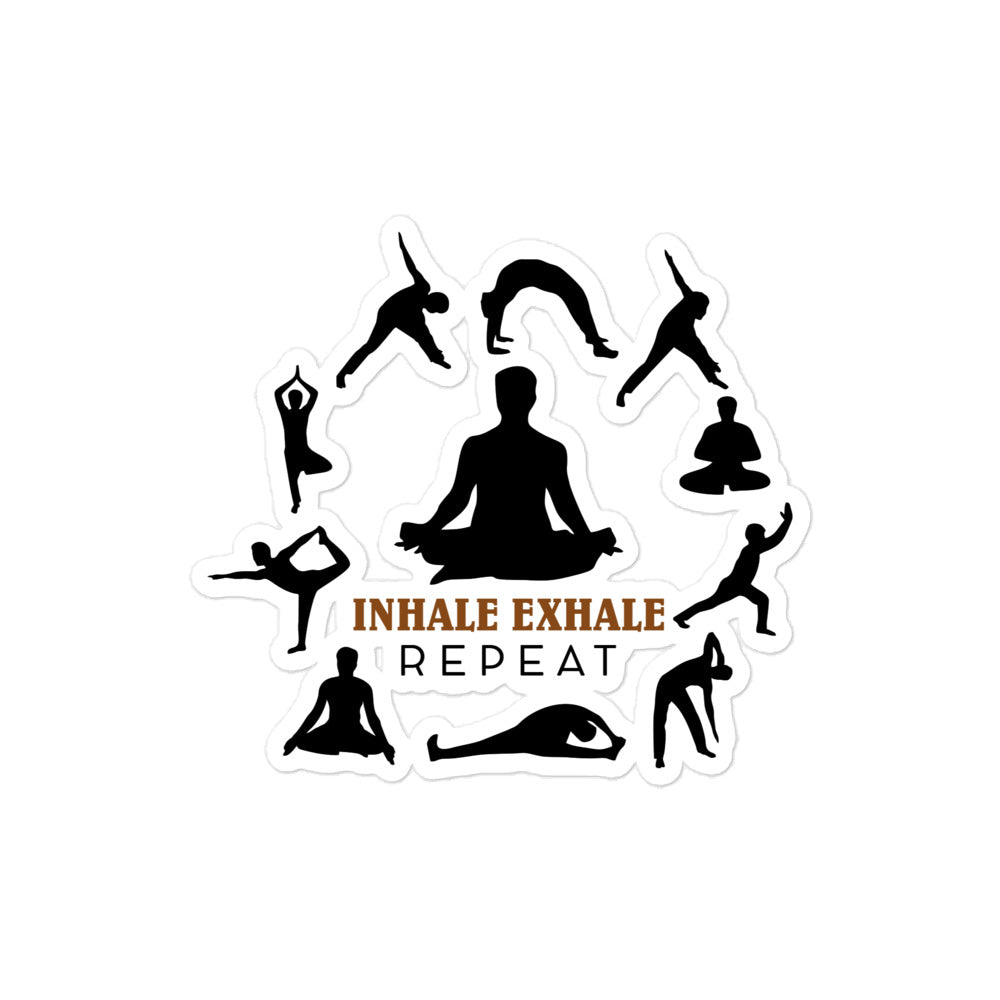 INHALE EXHALE REPEAT - Bubble-free stickers