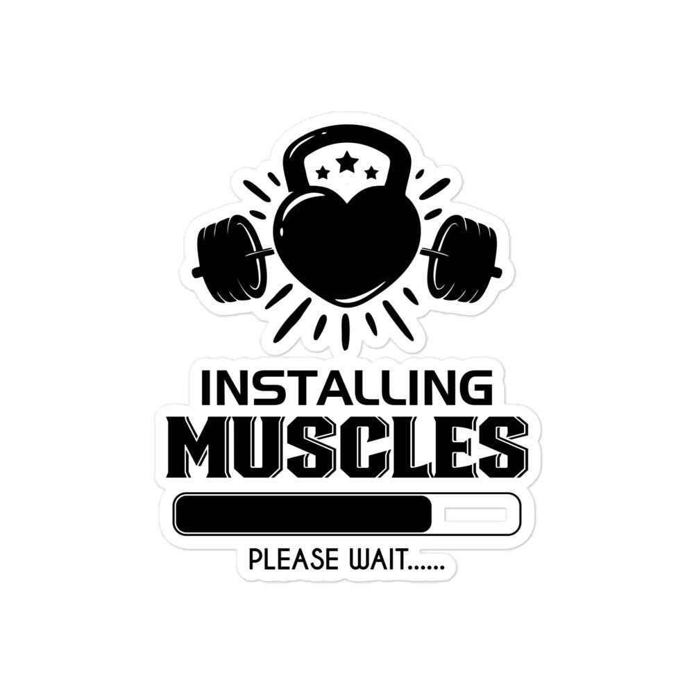 INSTALLING MUSCLES - Bubble-free stickers