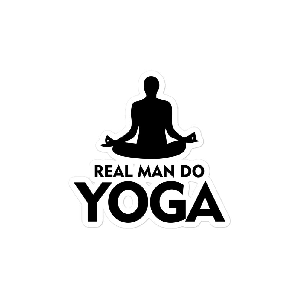 REAL MAN DO YOGA - Bubble-free stickers