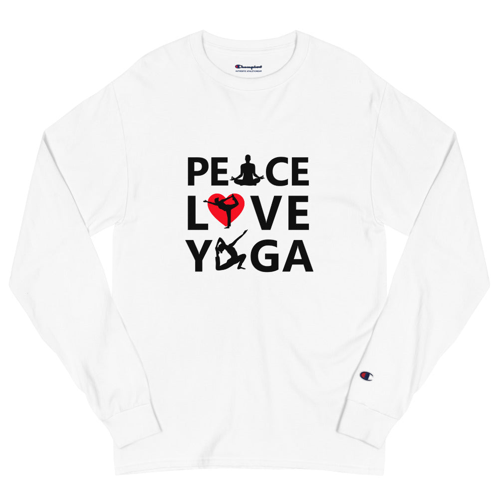 PEACE LOVE YOGA - Men's Champion Long Sleeve Shirt