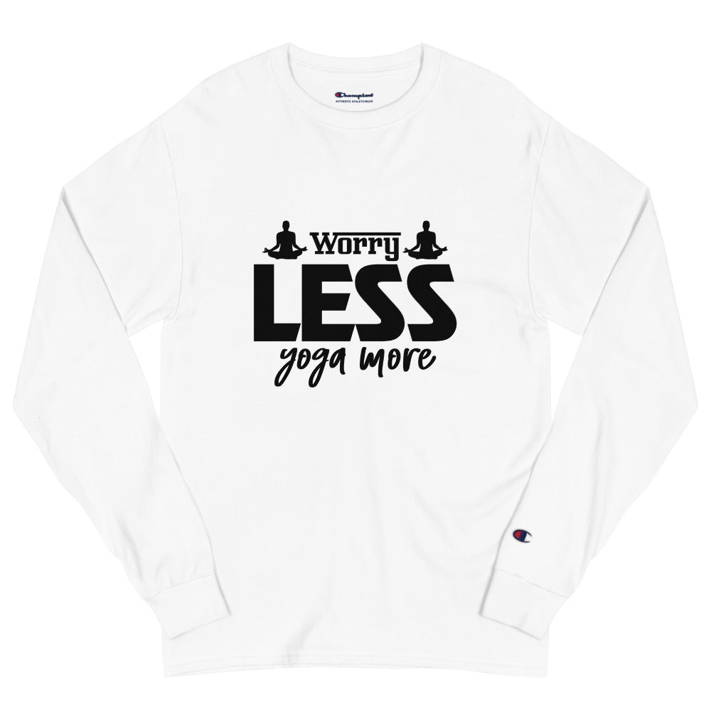 WORRY LESS YOGA MORE - Men's Champion Long Sleeve Shirt