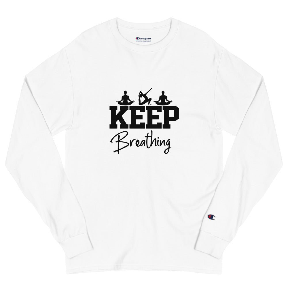 KEEP BREATHING - Men's Champion Long Sleeve Shirt