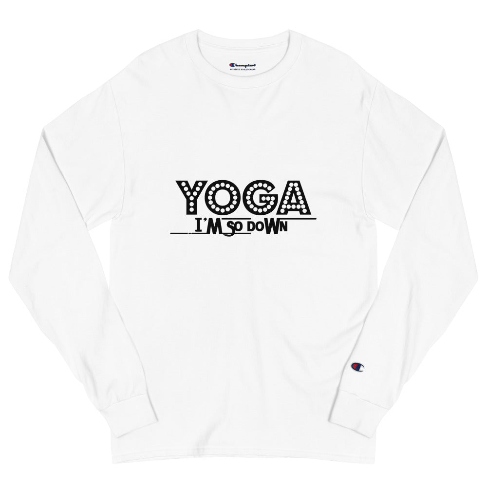 YOGA I'M SO DOWN - Men's Champion Long Sleeve Shirt