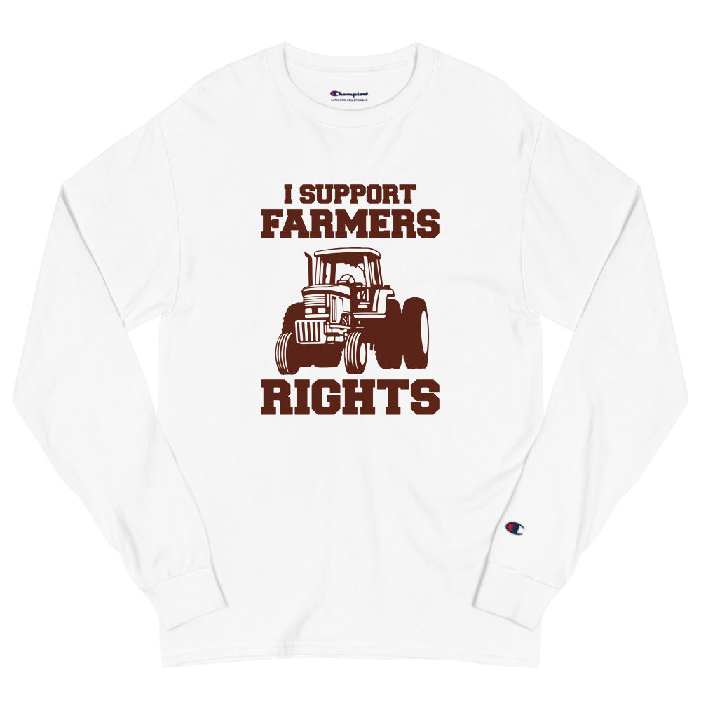 I SUPPORT FARMERS RIGHTS - Men's Champion Long Sleeve Shirt