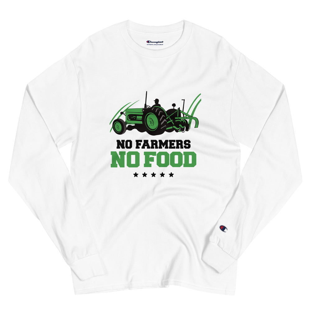 NO FARMERS NO FOOD - Men's Champion Long Sleeve Shirt