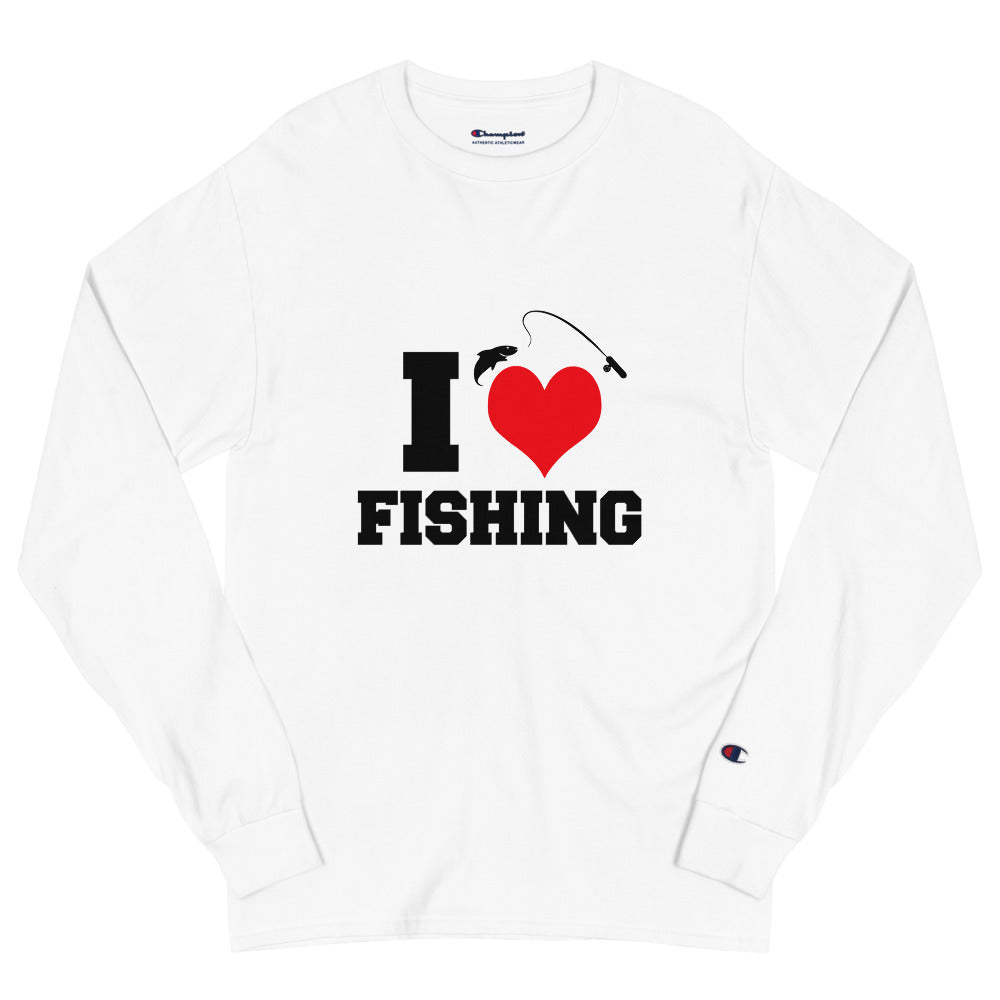 I LOVE FISHING - Men's Champion Long Sleeve Shirt