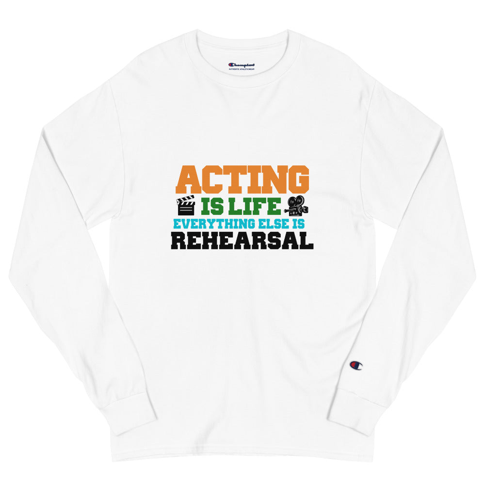 ACTING IS LIFE - Men's Champion Long Sleeve Shirt