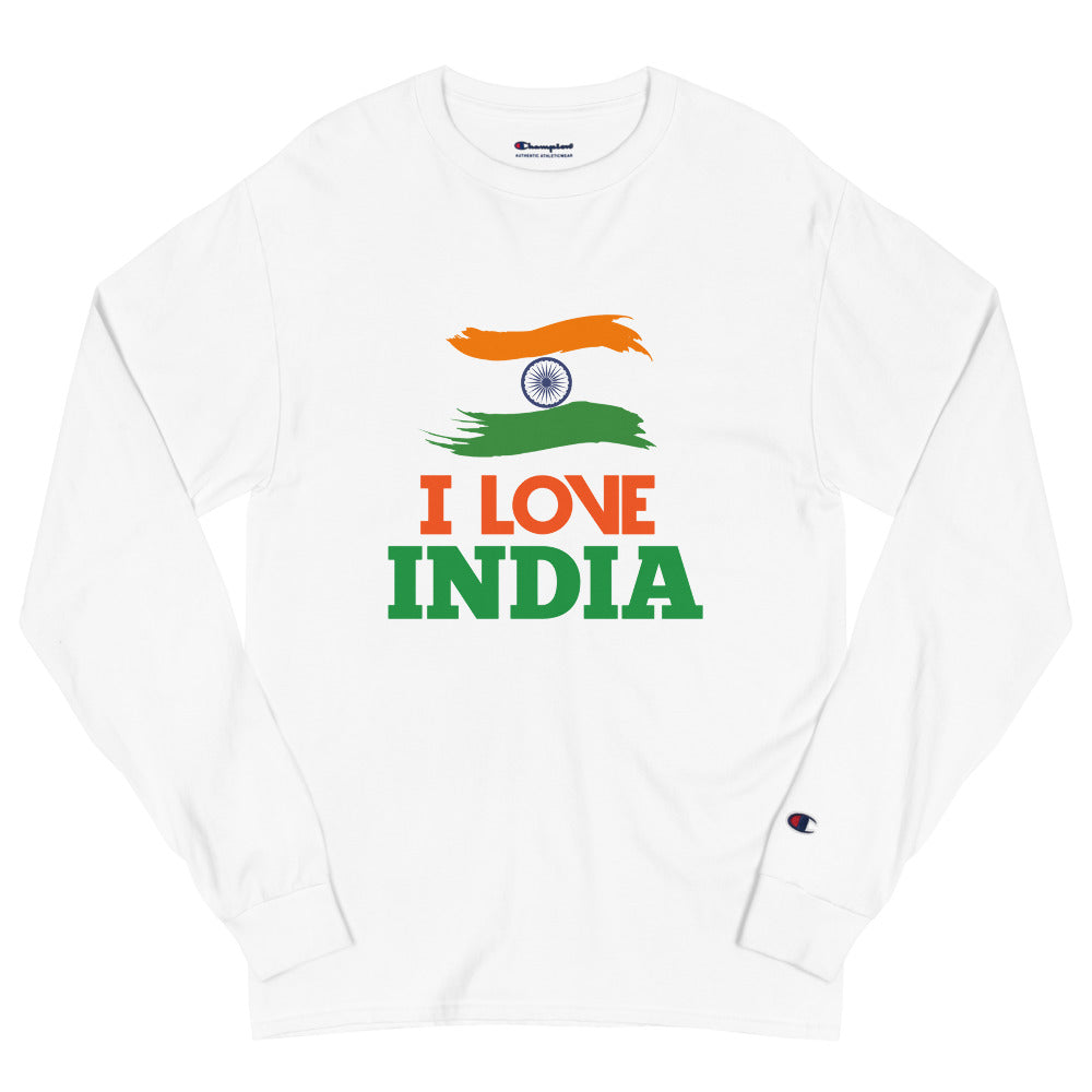 I LOVE INDIA - Men's Champion Long Sleeve Shirt