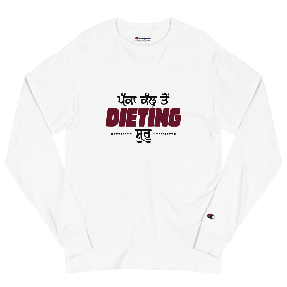 PAKKA KAL TO DIETING SHURU - Men's Champion Long Sleeve Shirt