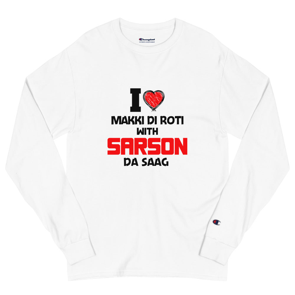 I LOVE MAKKI DI ROTI - Men's Champion Long Sleeve Shirt