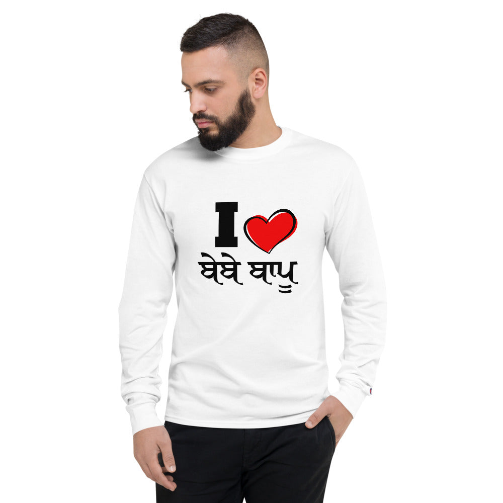 I LOVE BEBE BAPPU - Men's Champion Long Sleeve Shirt