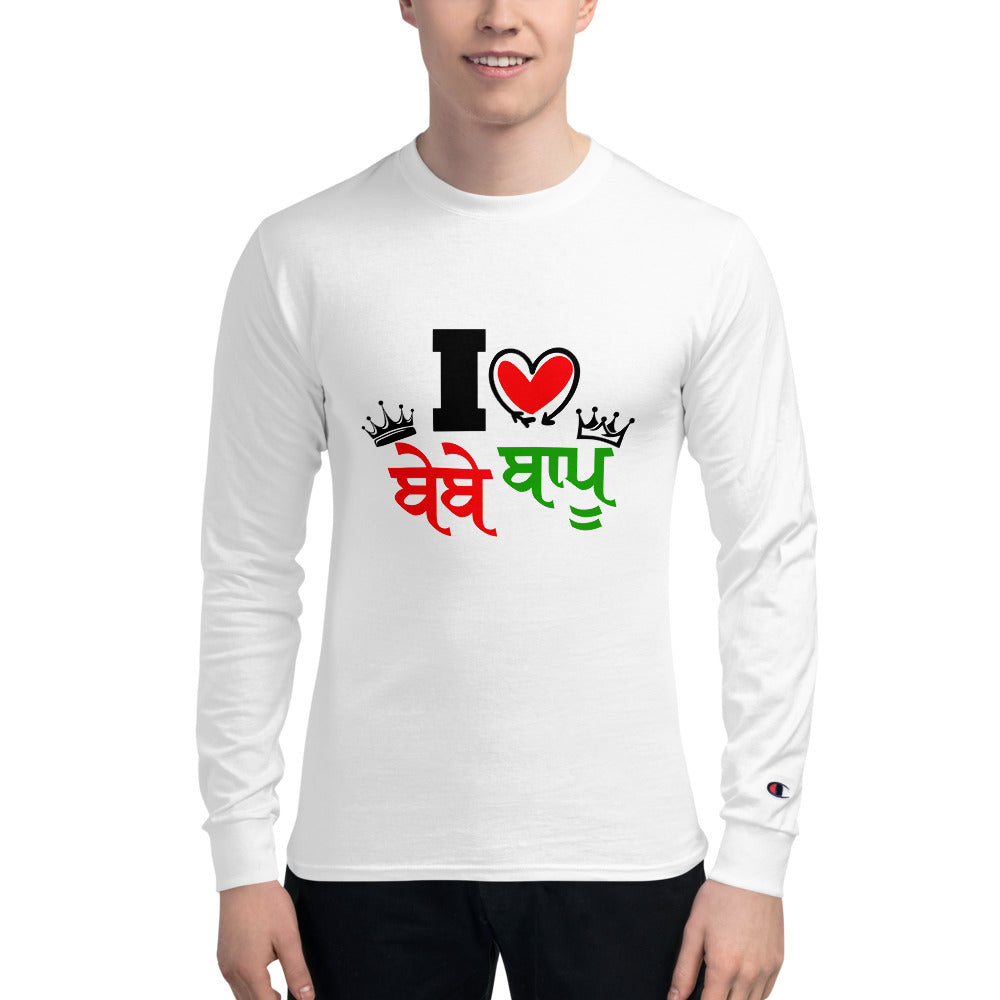 I LOVE BEBE BAPU - Men's Champion Long Sleeve Shirt