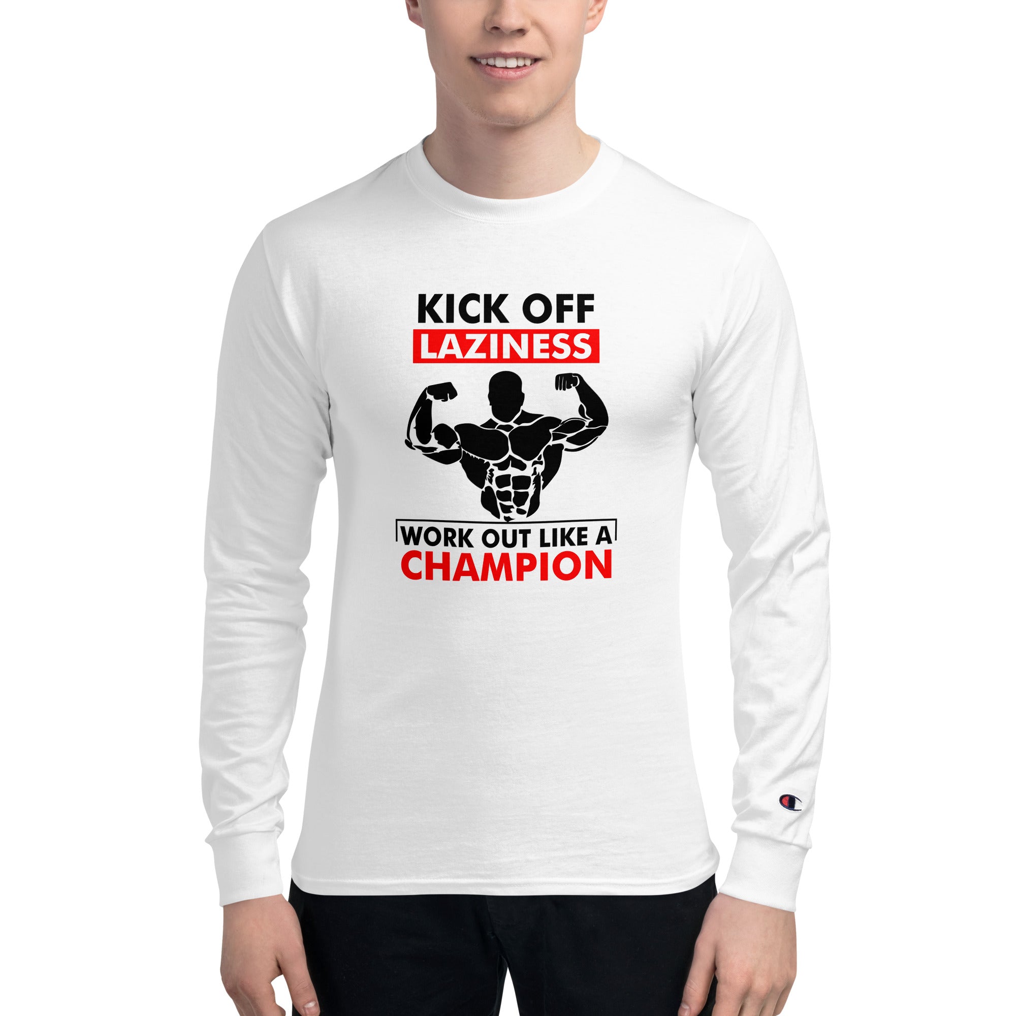 KICK OFF LAZINESS - Men's Champion Long Sleeve Shirt