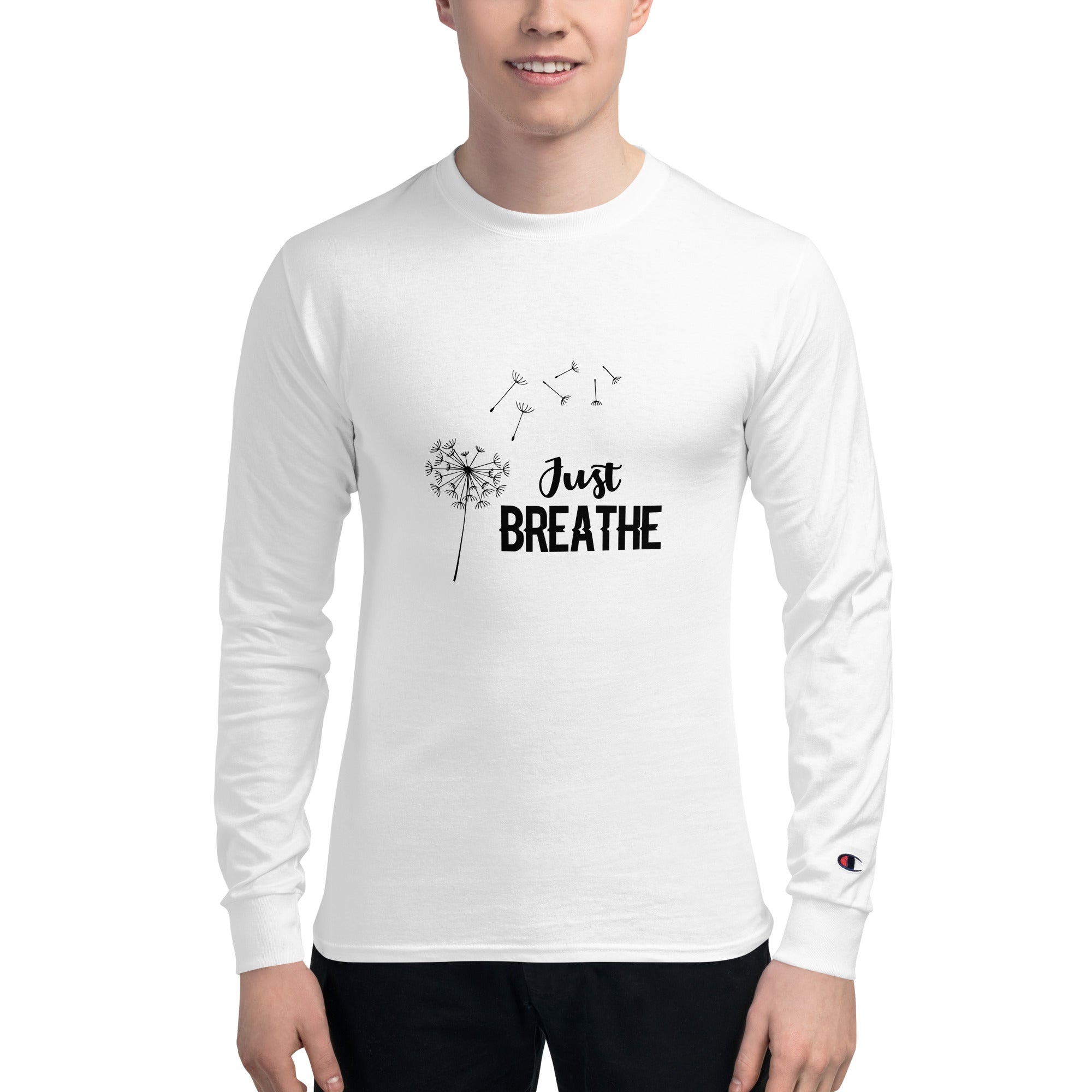 JUST BREATHE - Men's Champion Long Sleeve Shirt
