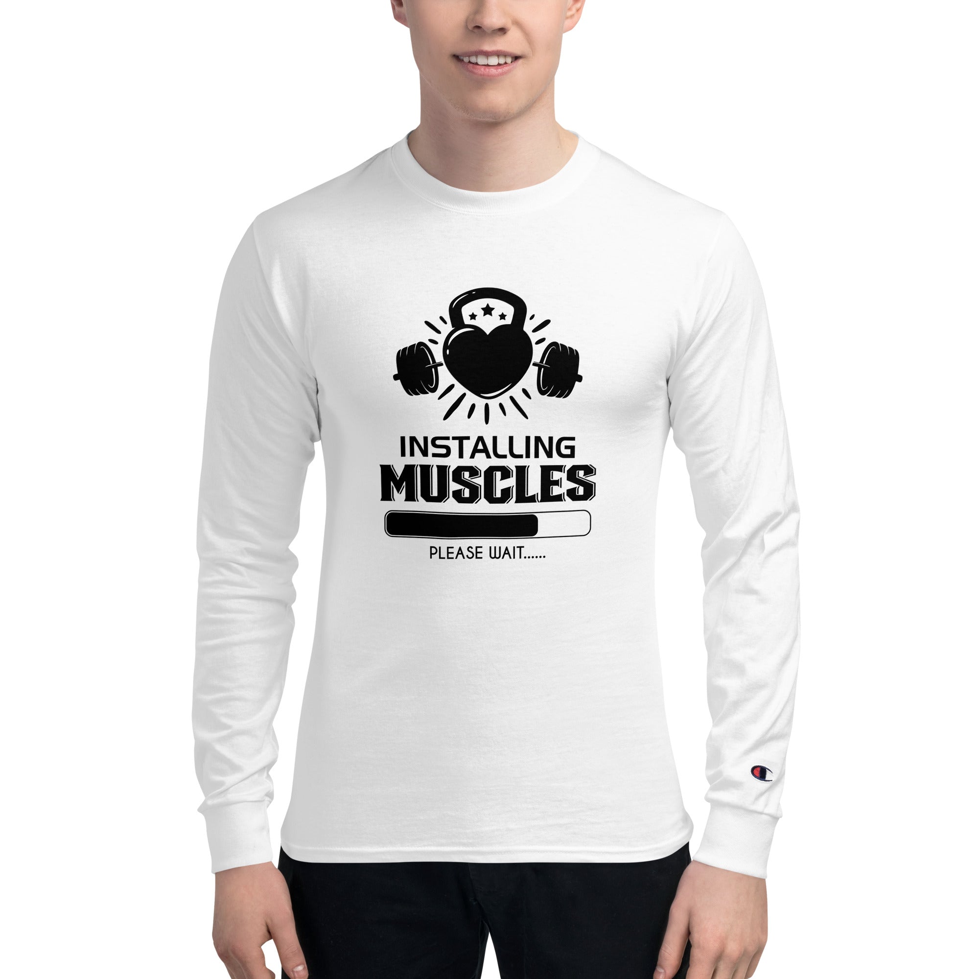 INSTALLING MUSCLES - Men's Champion Long Sleeve Shirt