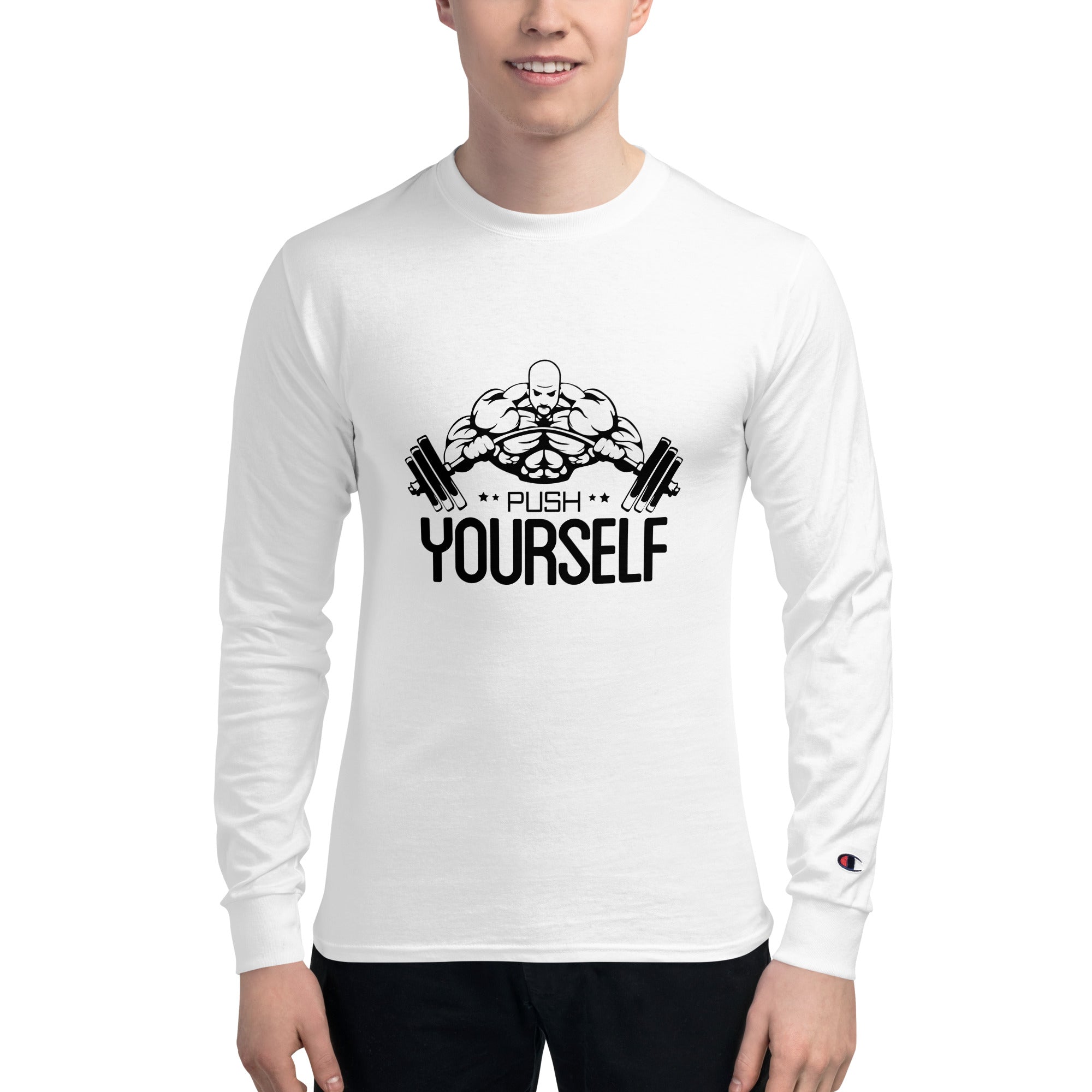 PUSH YOURSELF - Men's Champion Long Sleeve Shirt