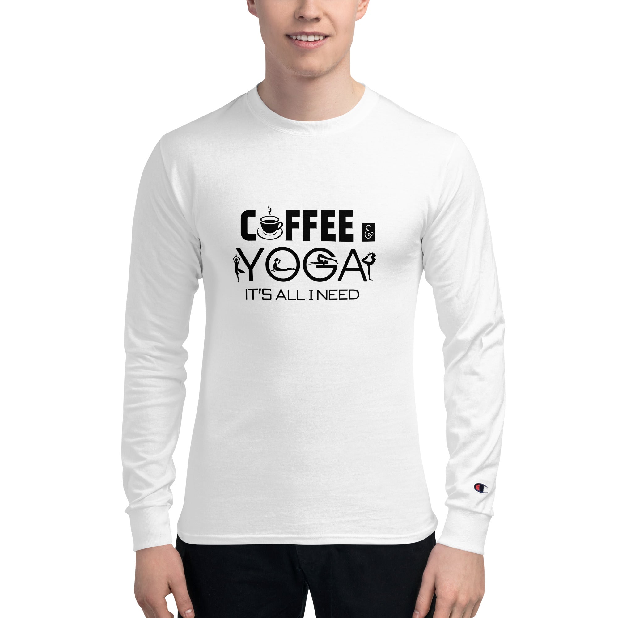COFFEE YOGA IT'S ALL I NEED - Men's Champion Long Sleeve Shirt