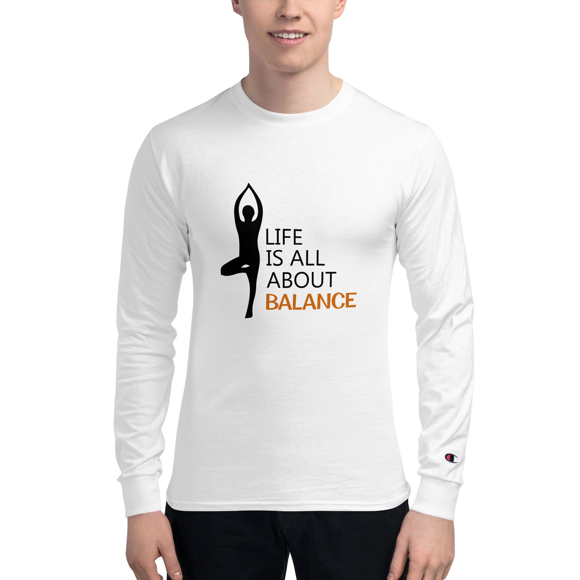 LIFE IS ALL ABOUT BALANCE - Men's Champion Long Sleeve Shirt