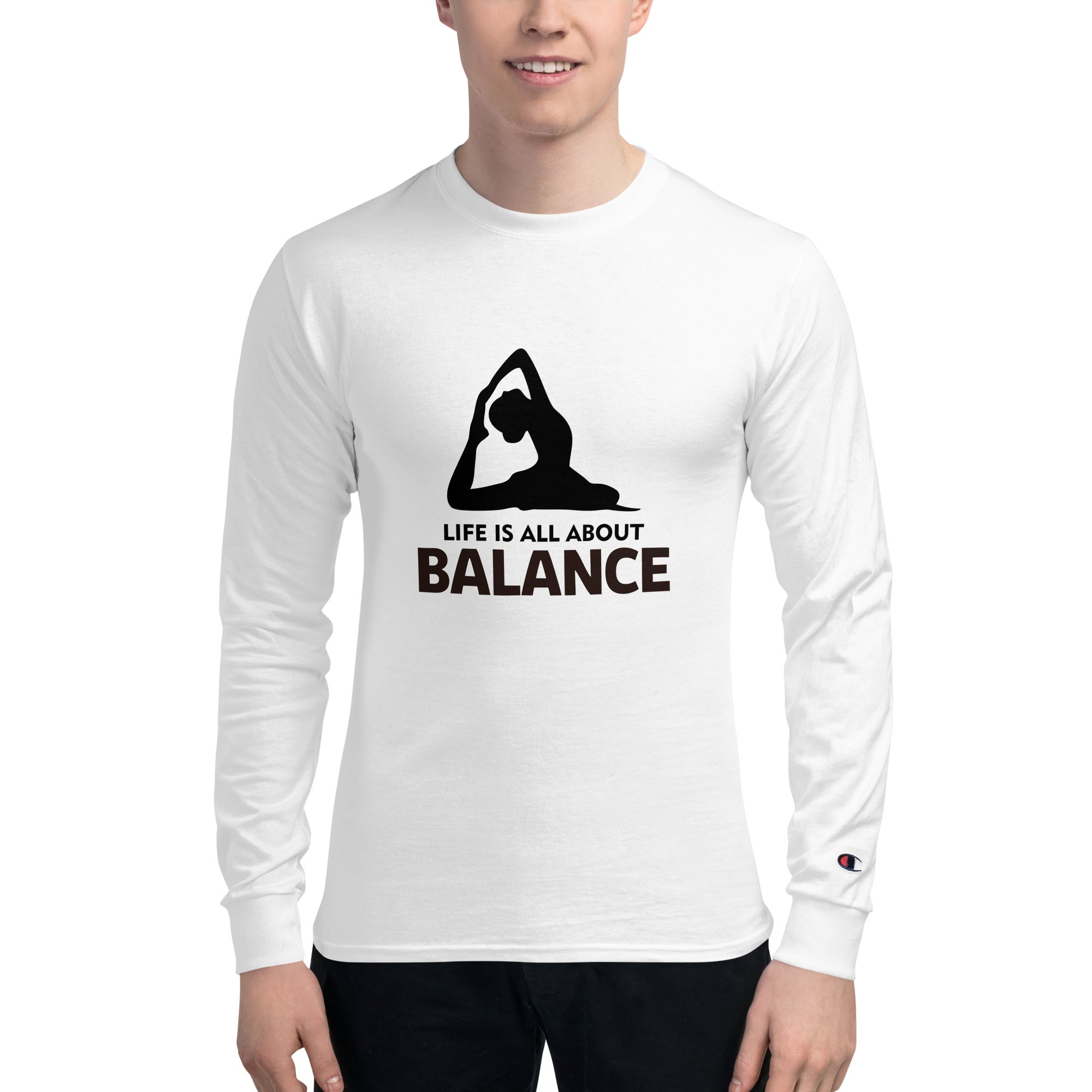 LIFE IS ALL ABOUT BALANCE - Men's Champion Long Sleeve Shirt