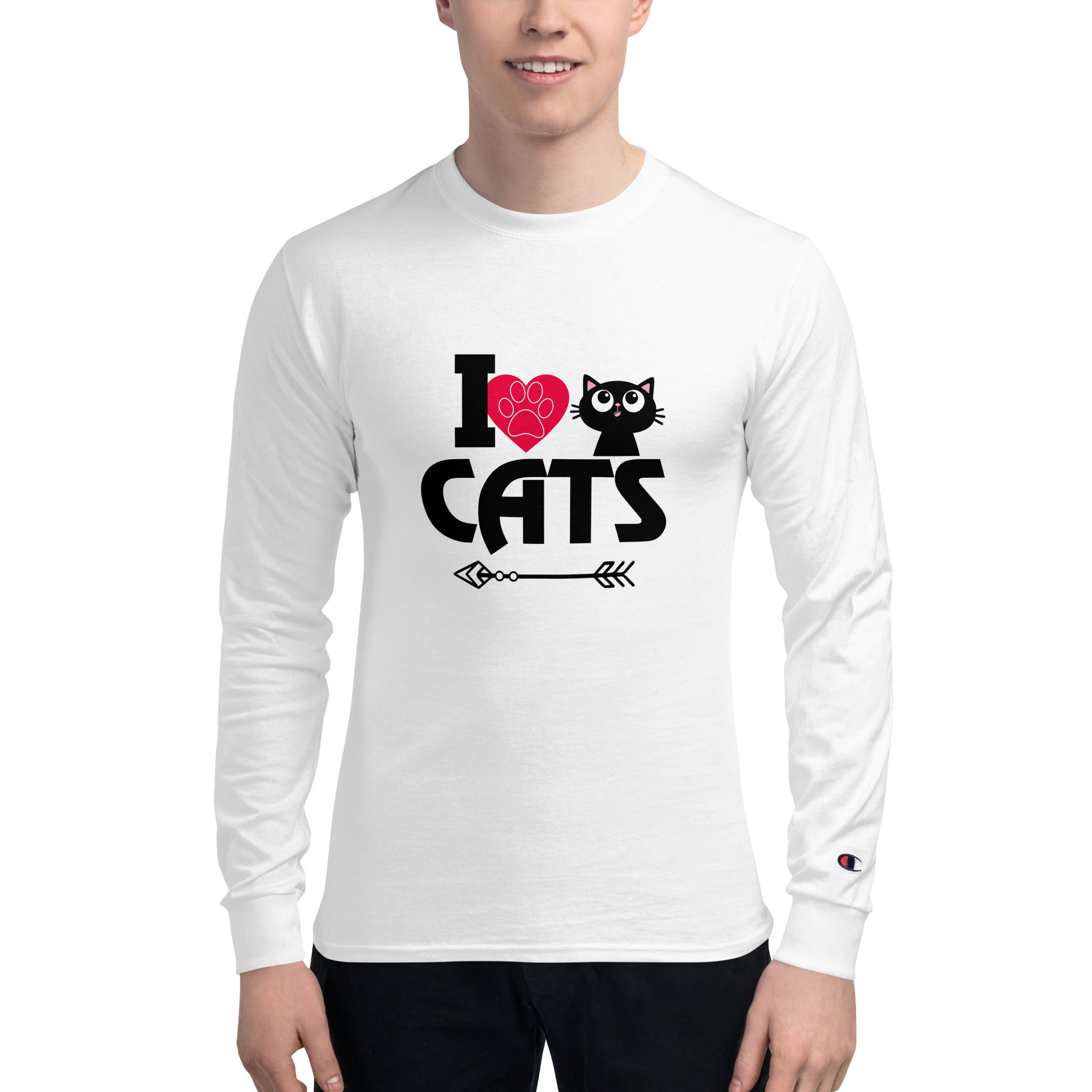 I LOVE CATS - Men's Champion Long Sleeve Shirt