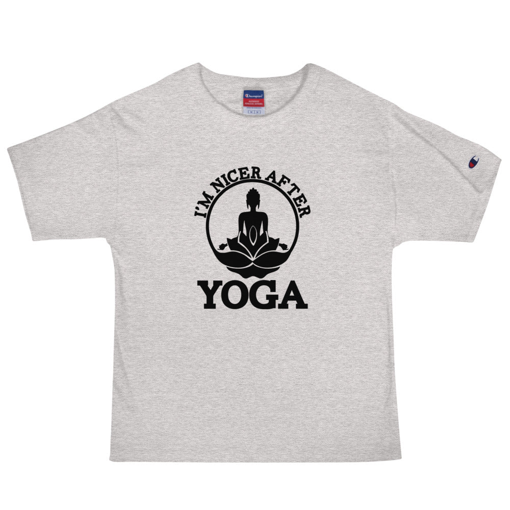 I'M NICER AFTER YOGA - Men's Champion T-Shirt