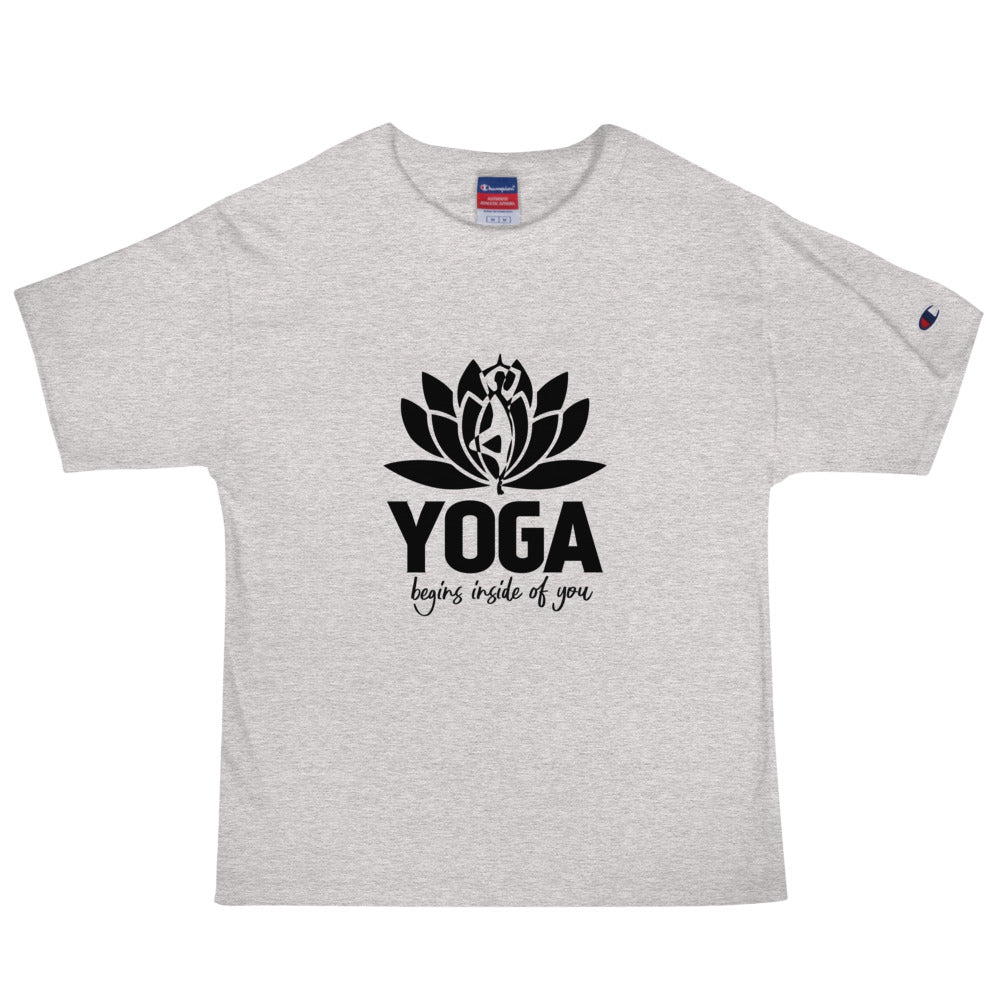 YOGA BEGINS INSIDE OF YOU - Men's Champion T-Shirt