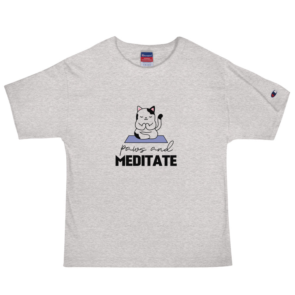 PAWS AND MEDITATE - Men's Champion T-Shirt