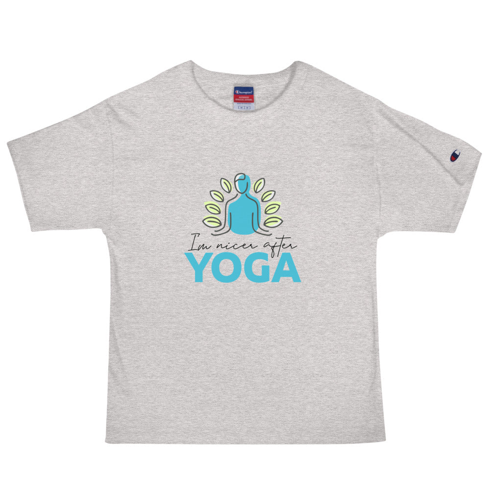 I'M NICER AFTER YOGA - Men's Champion T-Shirt