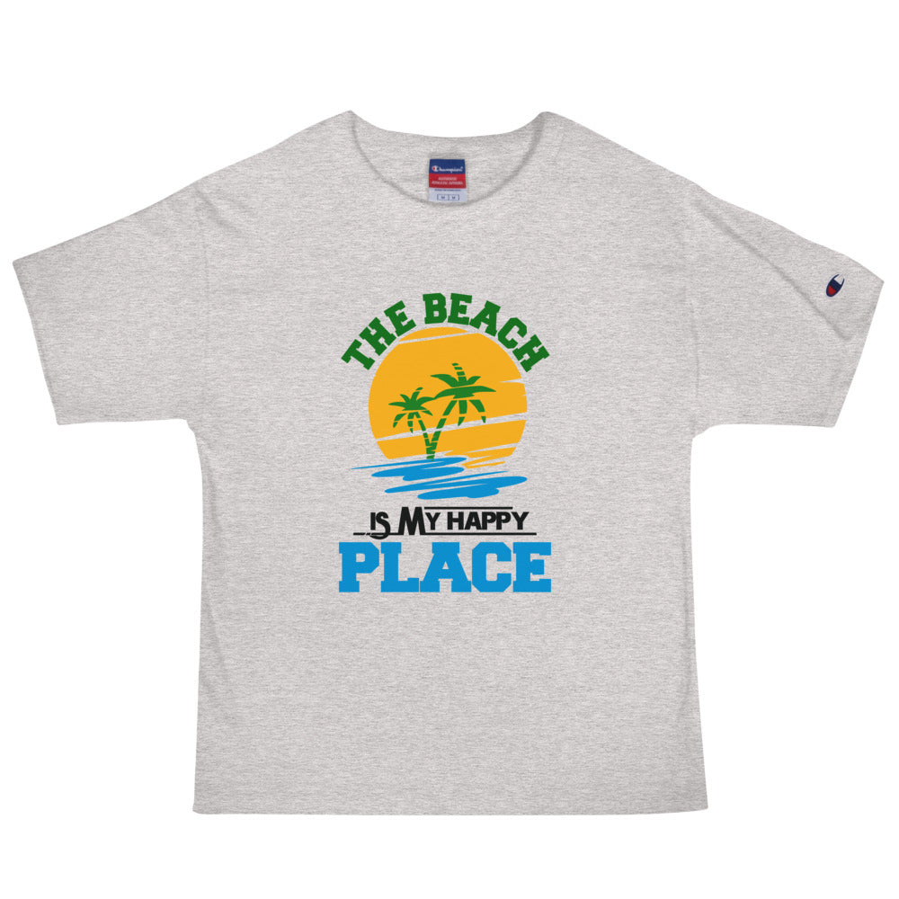 THE BEACH IS MY HAPPY PLACE - Men's Champion T-Shirt