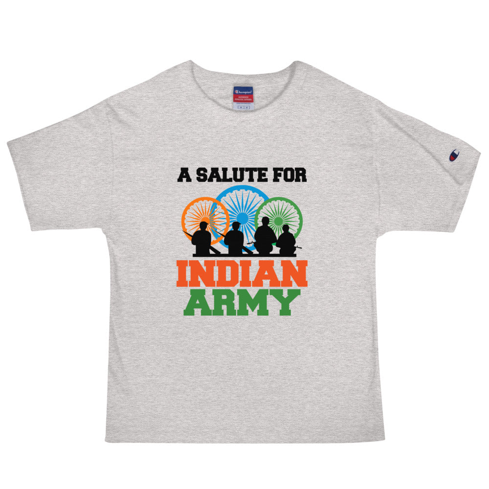 A SALUTE FOR INDIAN ARMY - Men's Champion T-Shirt