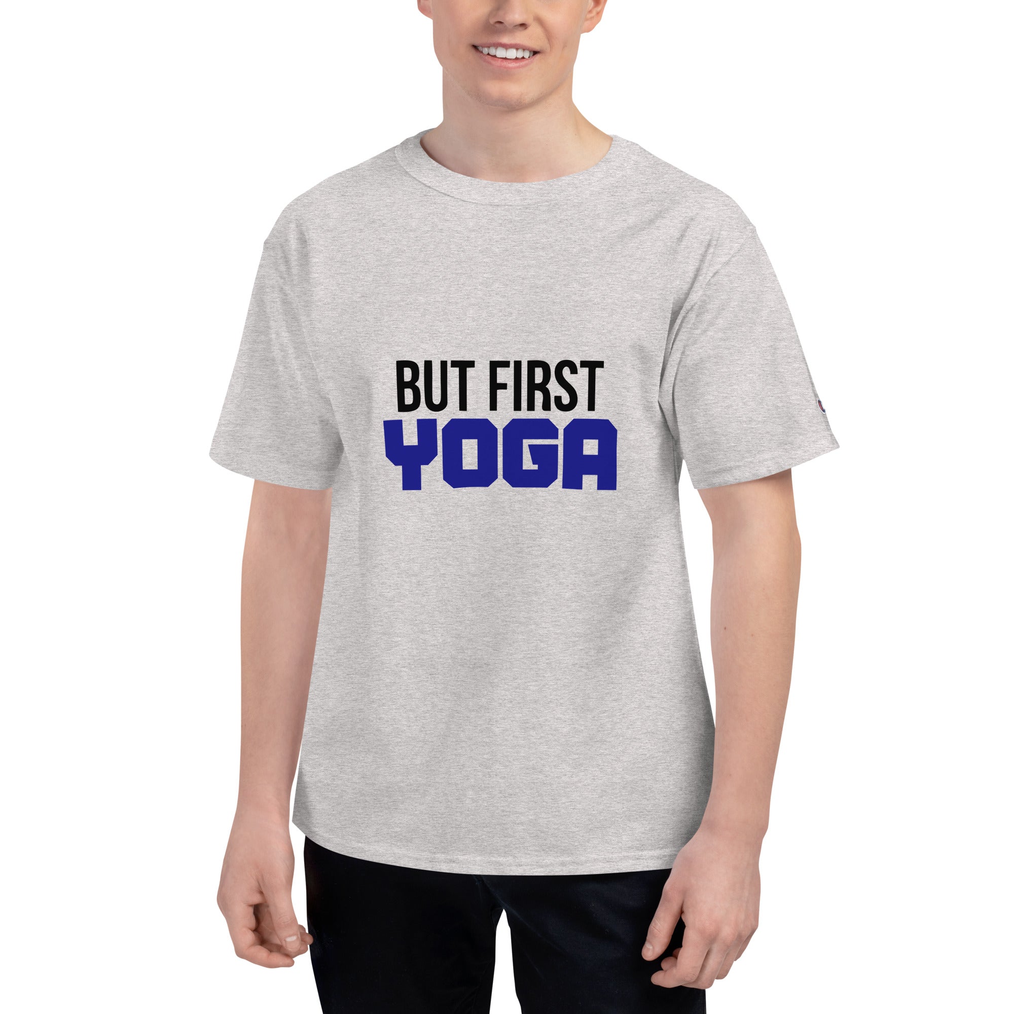 BUT FIRST YOGA - Men's Champion T-Shirt