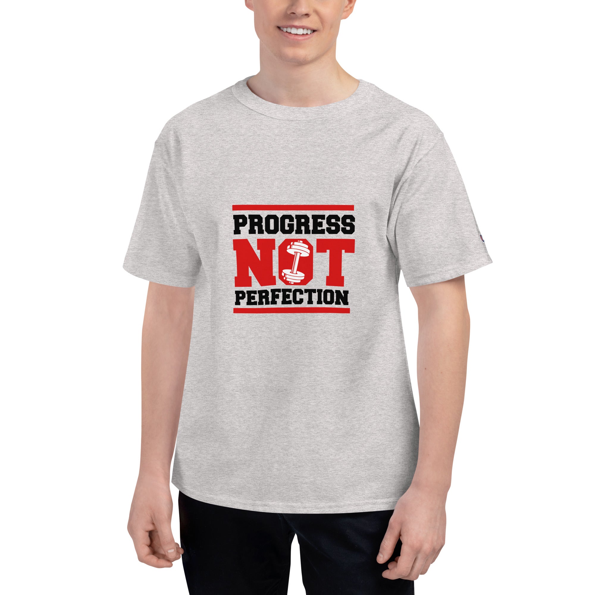 PROGRESS NOT PERFECTION - Men's Champion T-Shirt