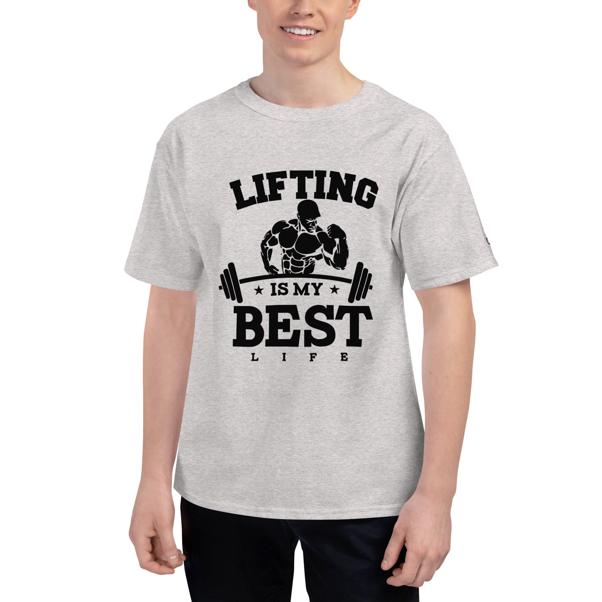 LIFTING IS MY BEST LIFE - Men's Champion T-Shirt