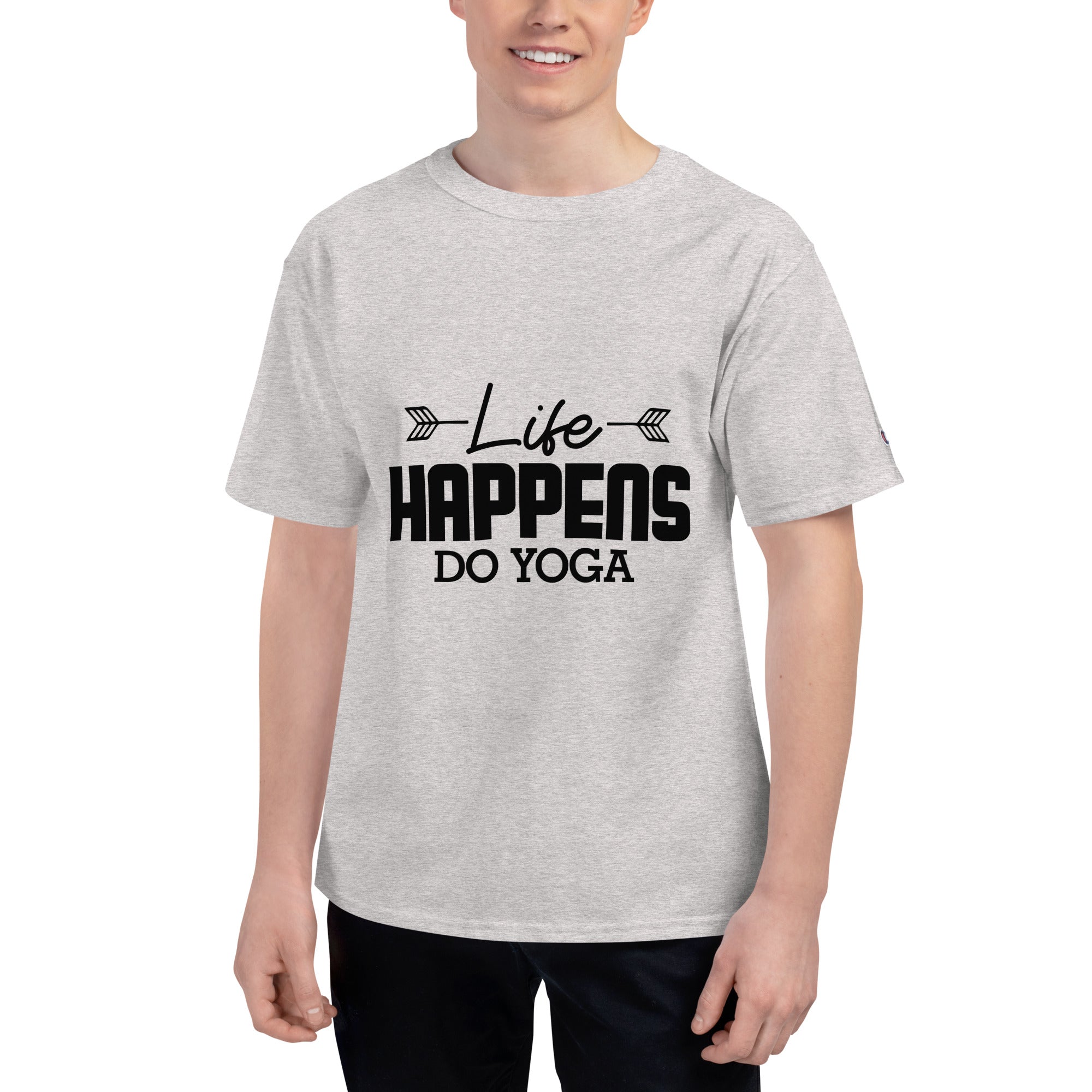 LIFE HAPPENS DO YOGA - Men's Champion T-Shirt