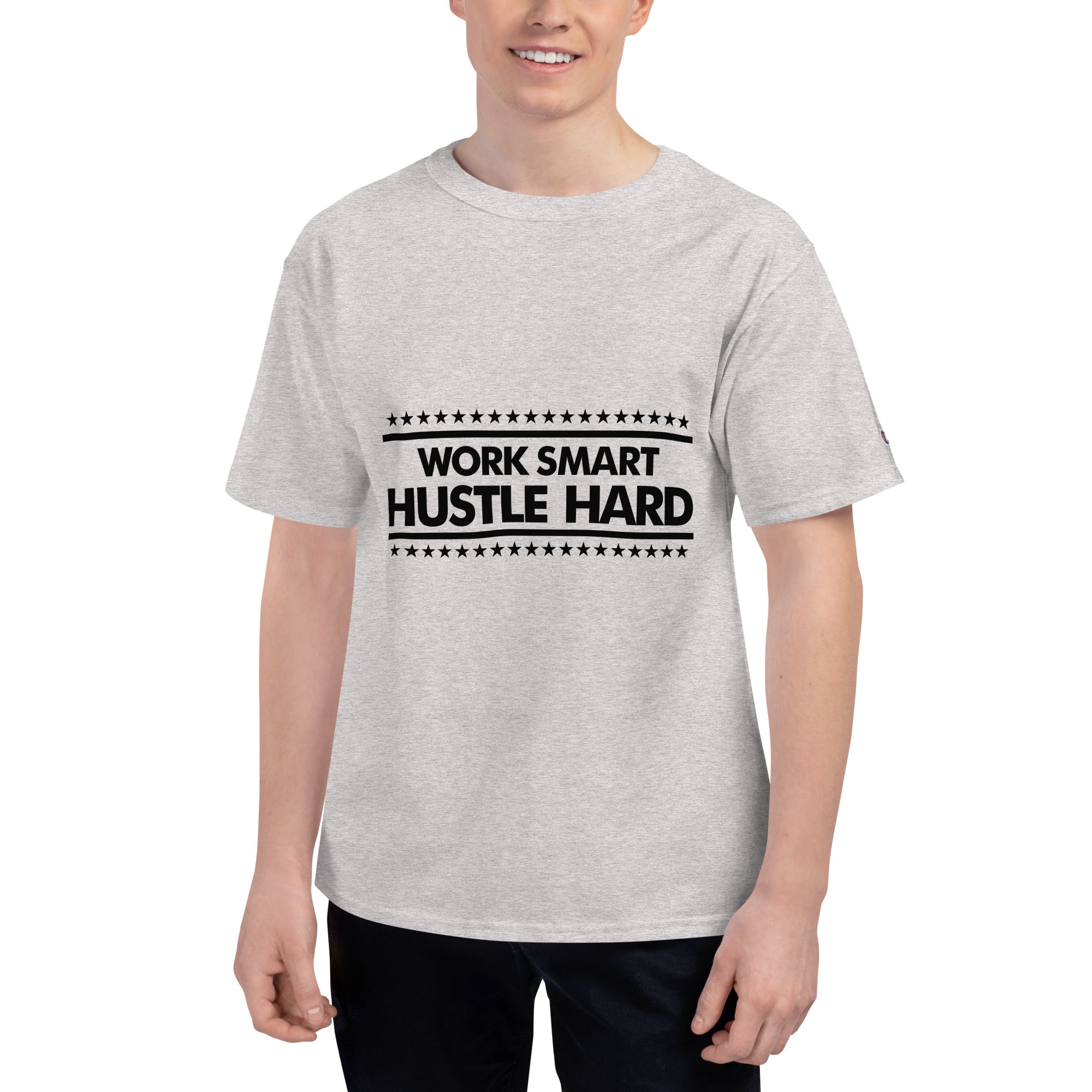 WORK SMART HUSTLE HARD - Men's Champion T-Shirt