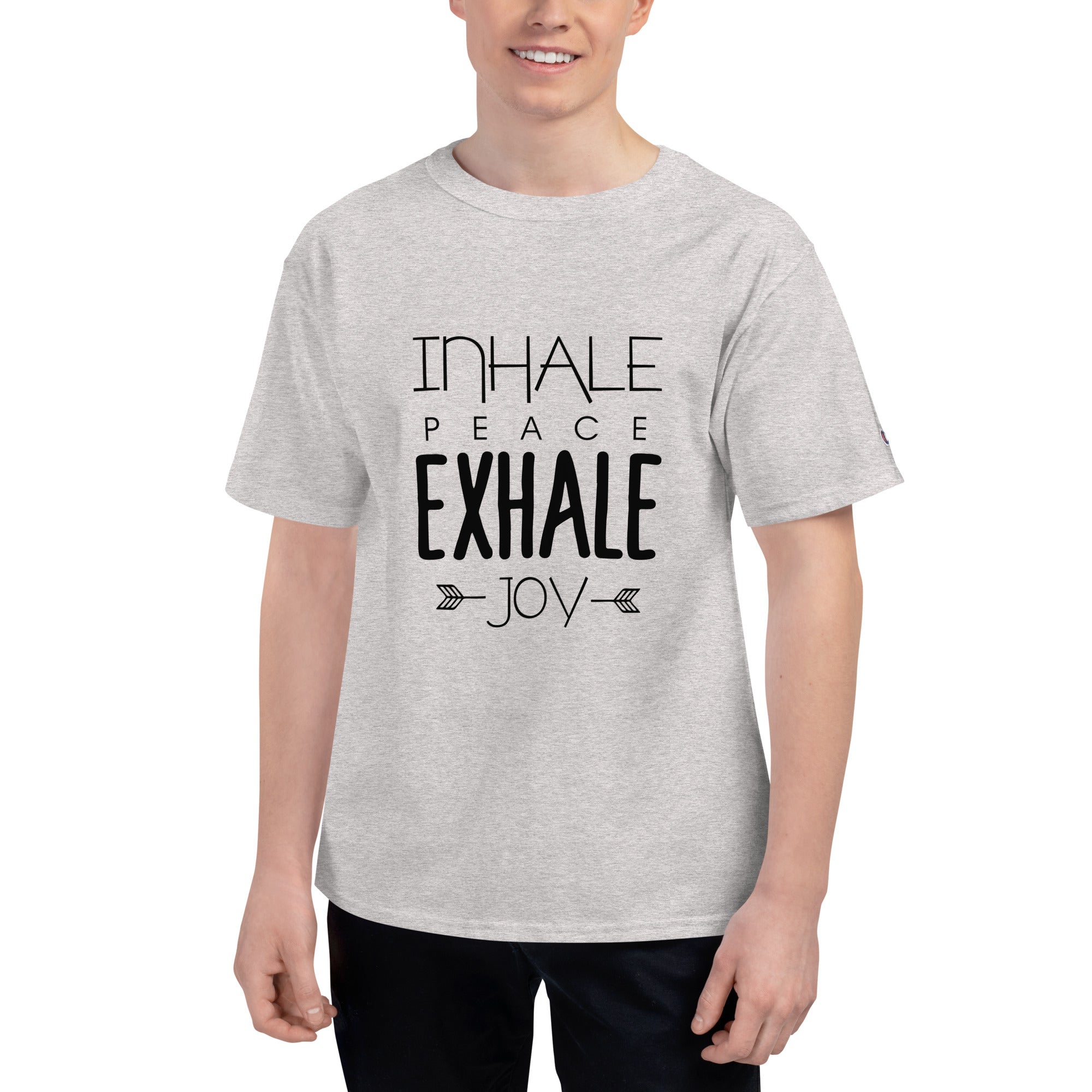 INHALE PEACE EXHALE JOY - Men's Champion T-Shirt
