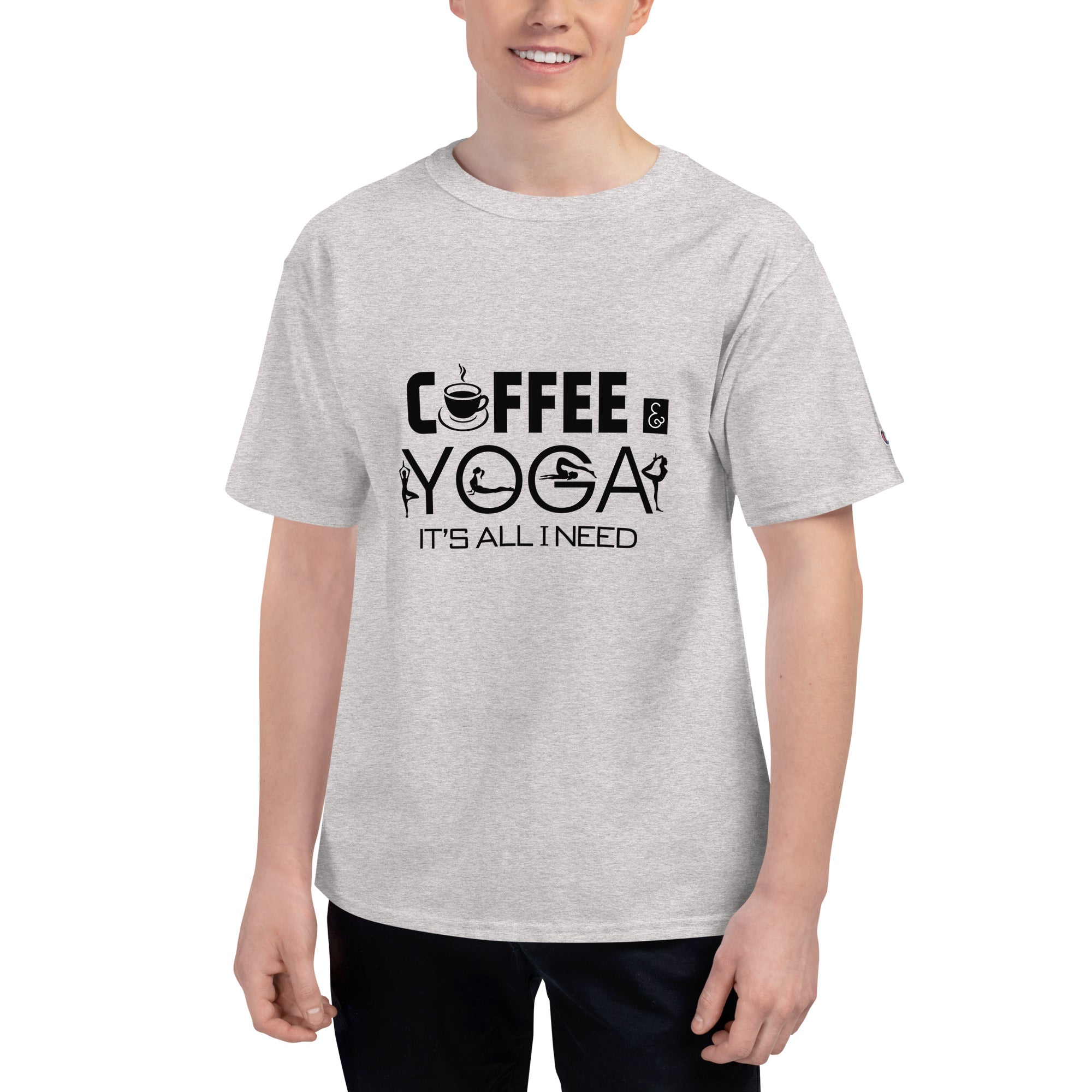 COFFEE YOGA IT'S ALL I NEED - Men's Champion T-Shirt