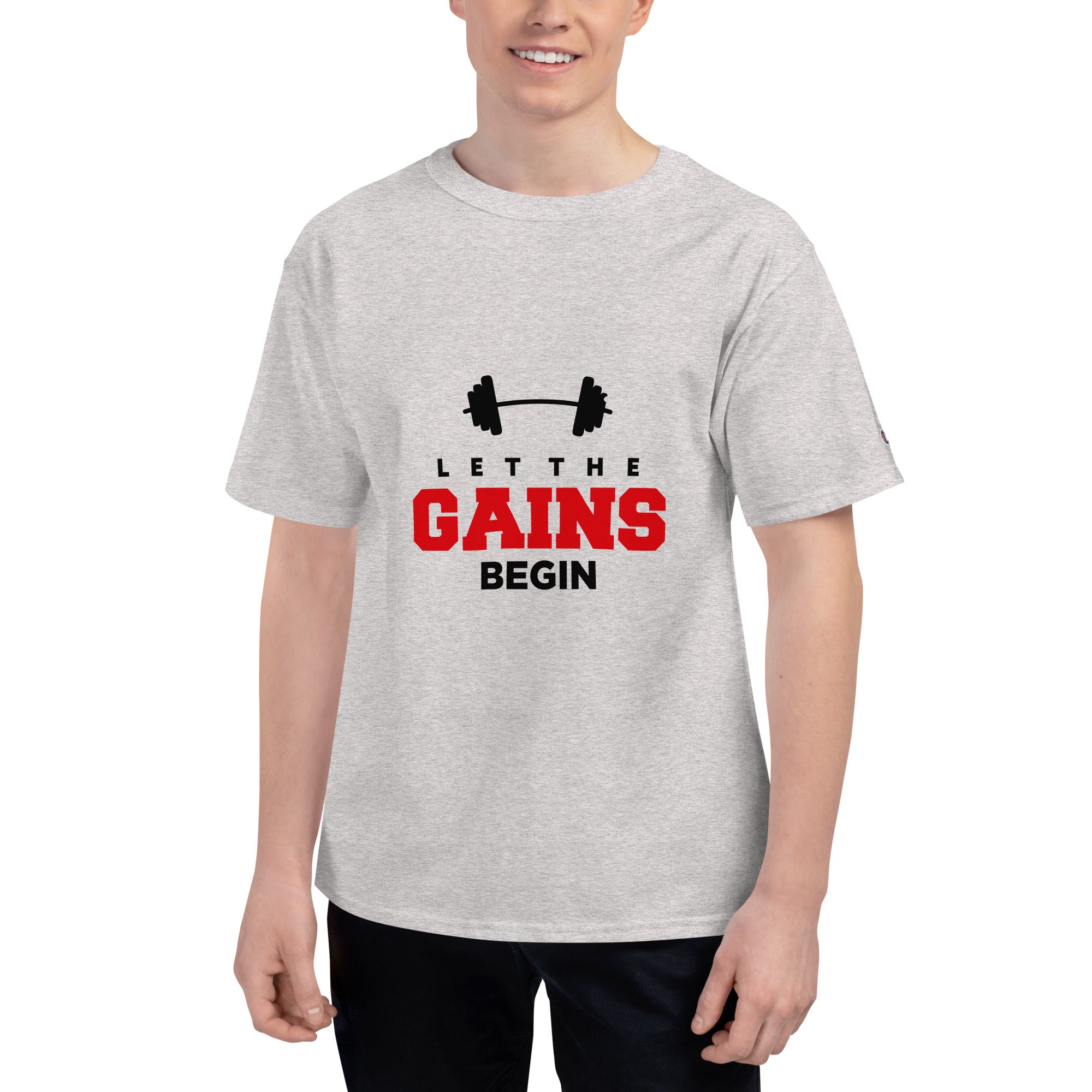 LET THE GAINS BEGIN - Men's Champion T-Shirt