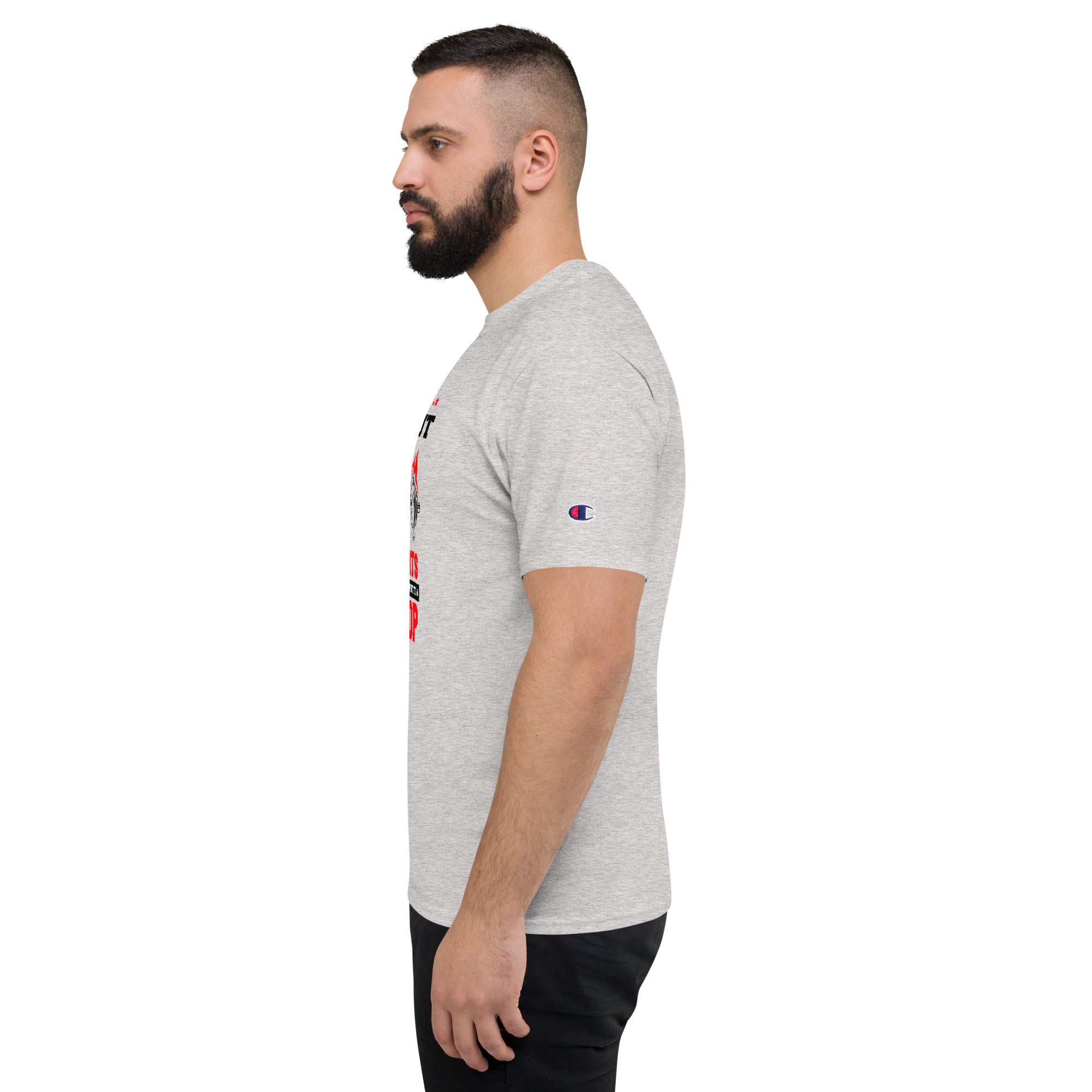 THE REAL WORKOUT STARTS - Men's Champion T-Shirt