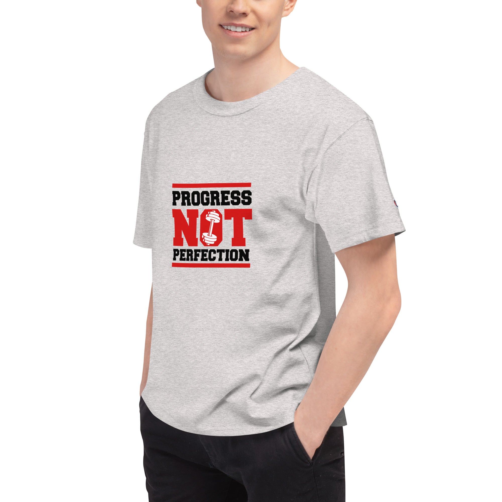 PROGRESS NOT PERFECTION - Men's Champion T-Shirt