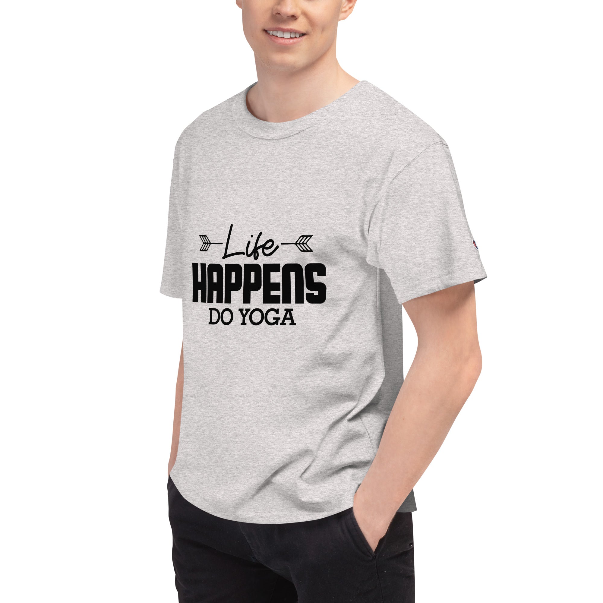 LIFE HAPPENS DO YOGA - Men's Champion T-Shirt