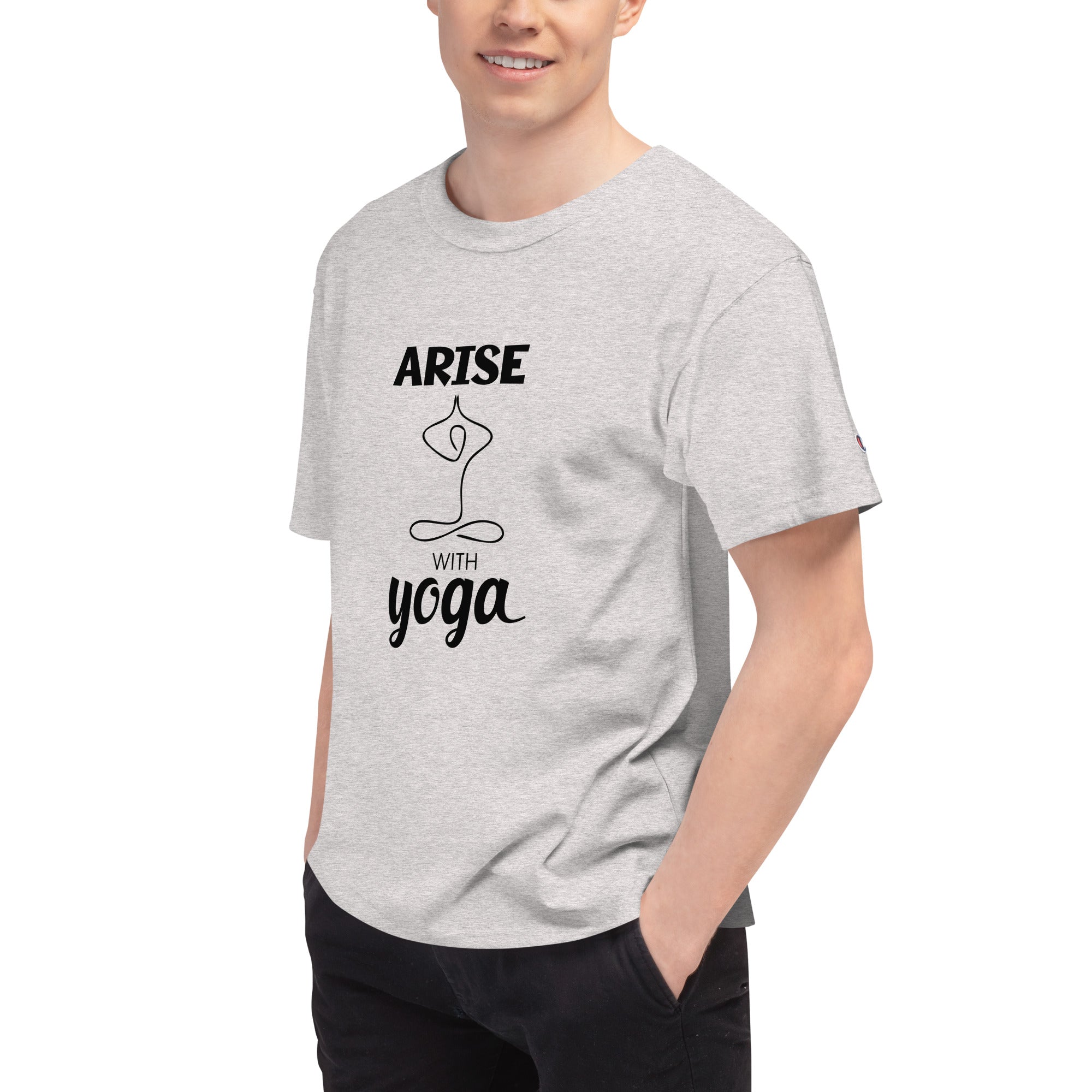 ARISE WITH YOGA - Men's Champion T-Shirt