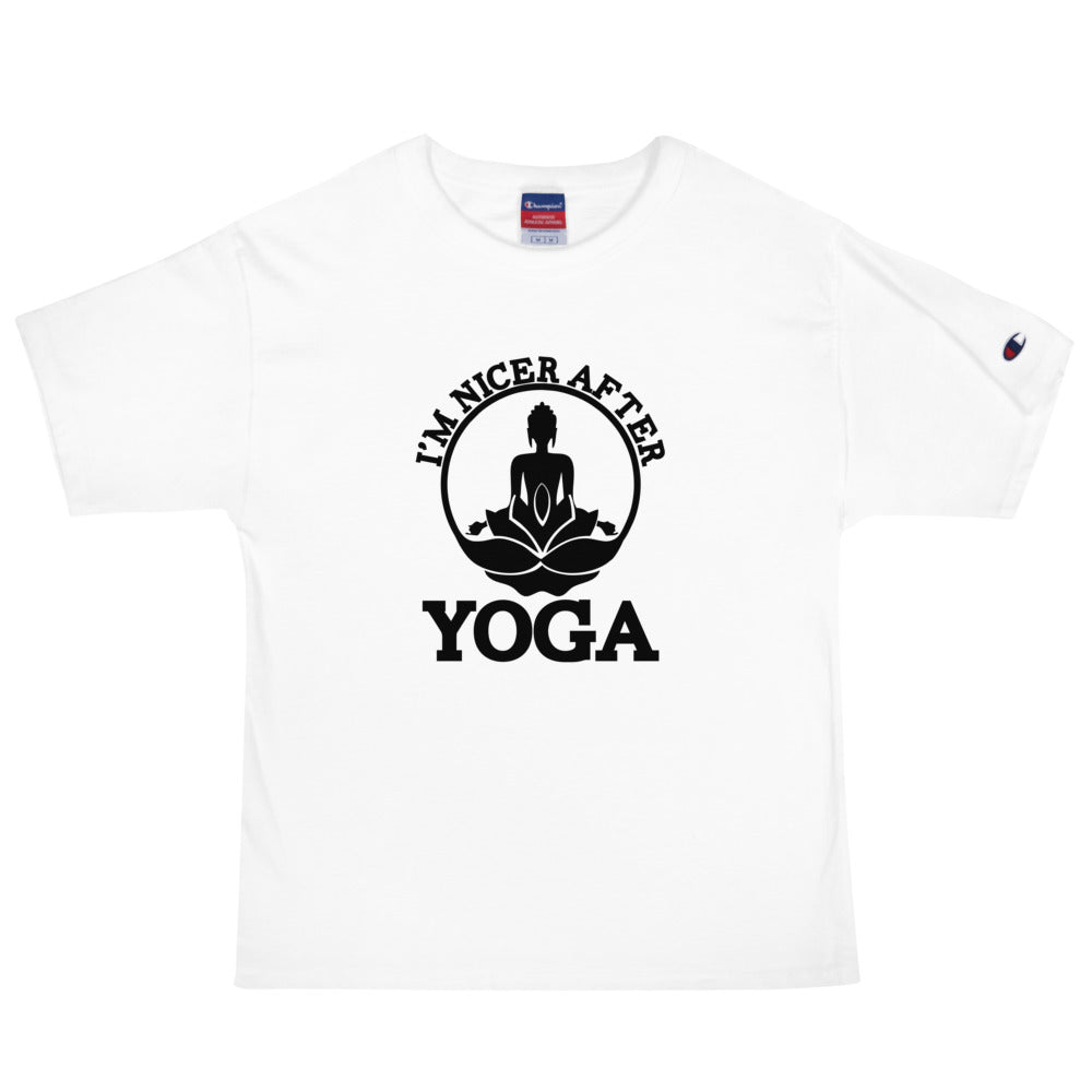 I'M NICER AFTER YOGA - Men's Champion T-Shirt