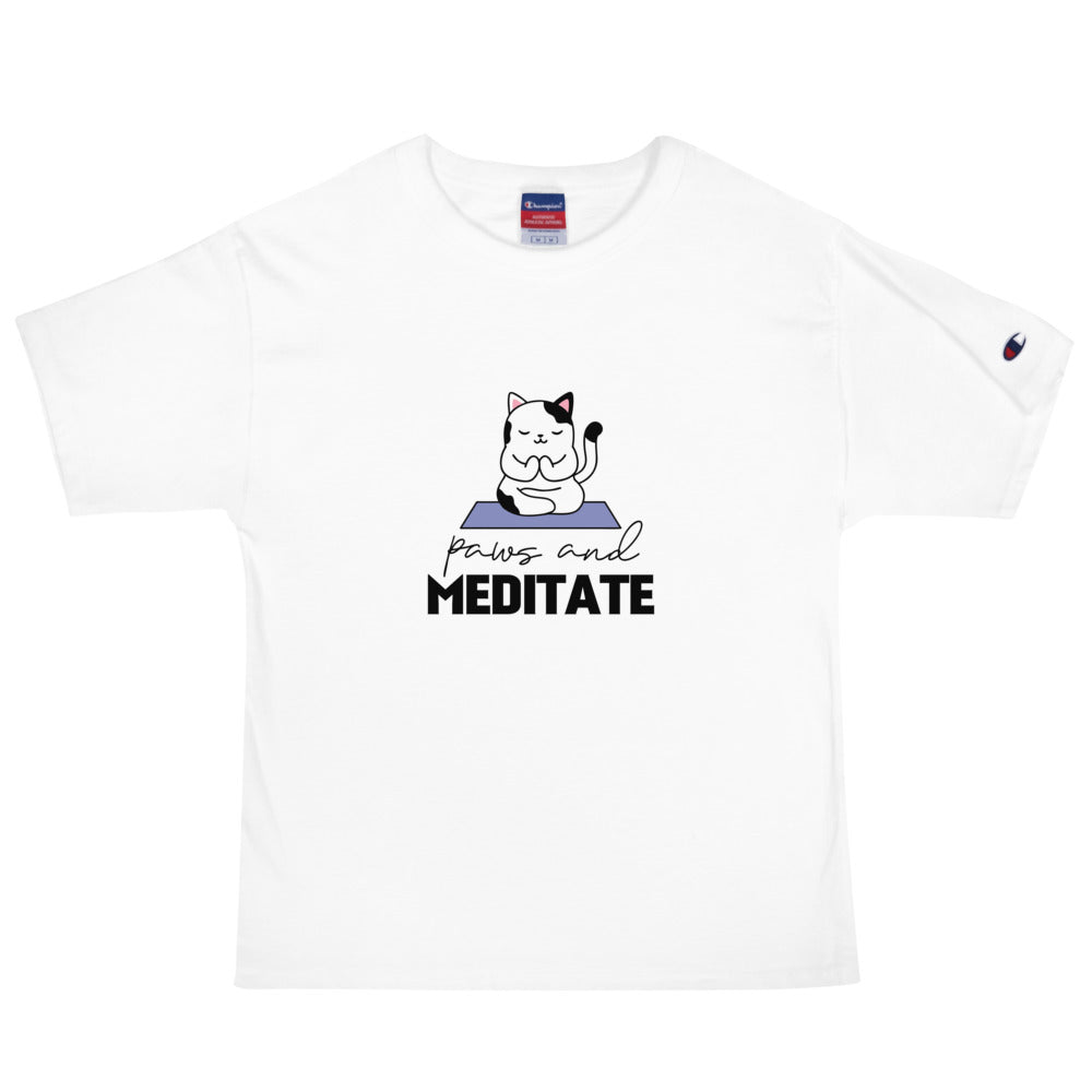 PAWS AND MEDITATE - Men's Champion T-Shirt