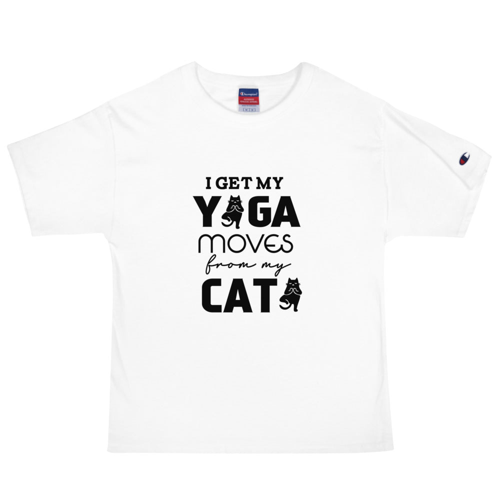 I GET YOGA MOVES FROM MY CAT - Men's Champion T-Shirt